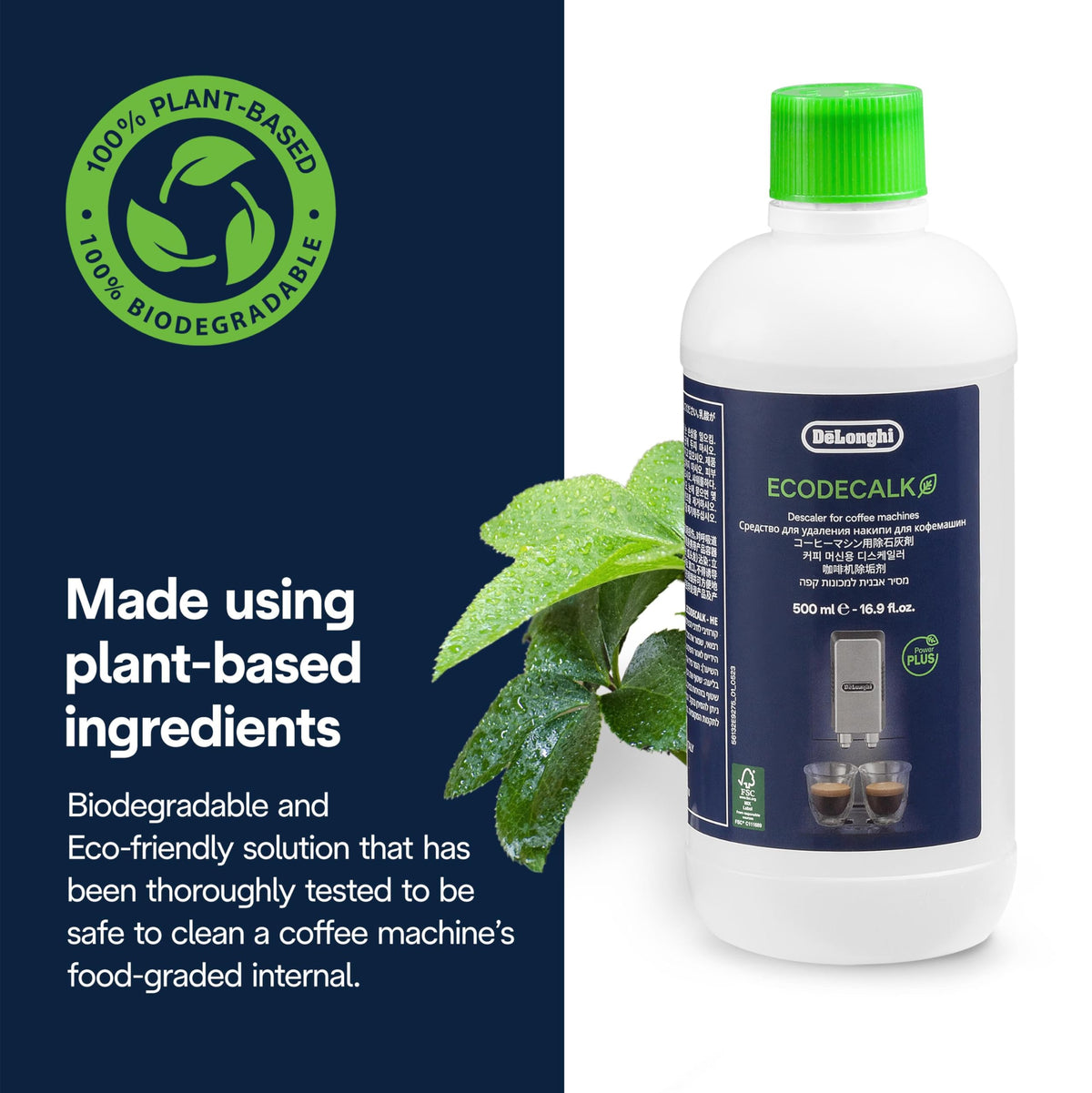 Delonghi EcoDecalk descaler compatible with many espresso machines