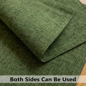 Demetex Green placemats provide heat and scratch protection during family meals.