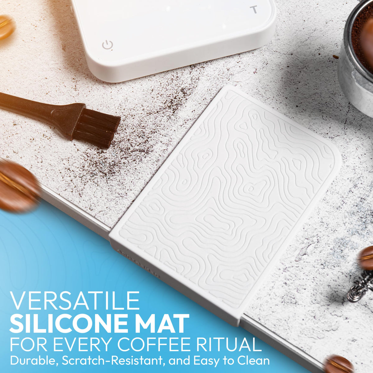 DeNestora kitchen multiuse scale demonstrated for cooking and baking measurements.