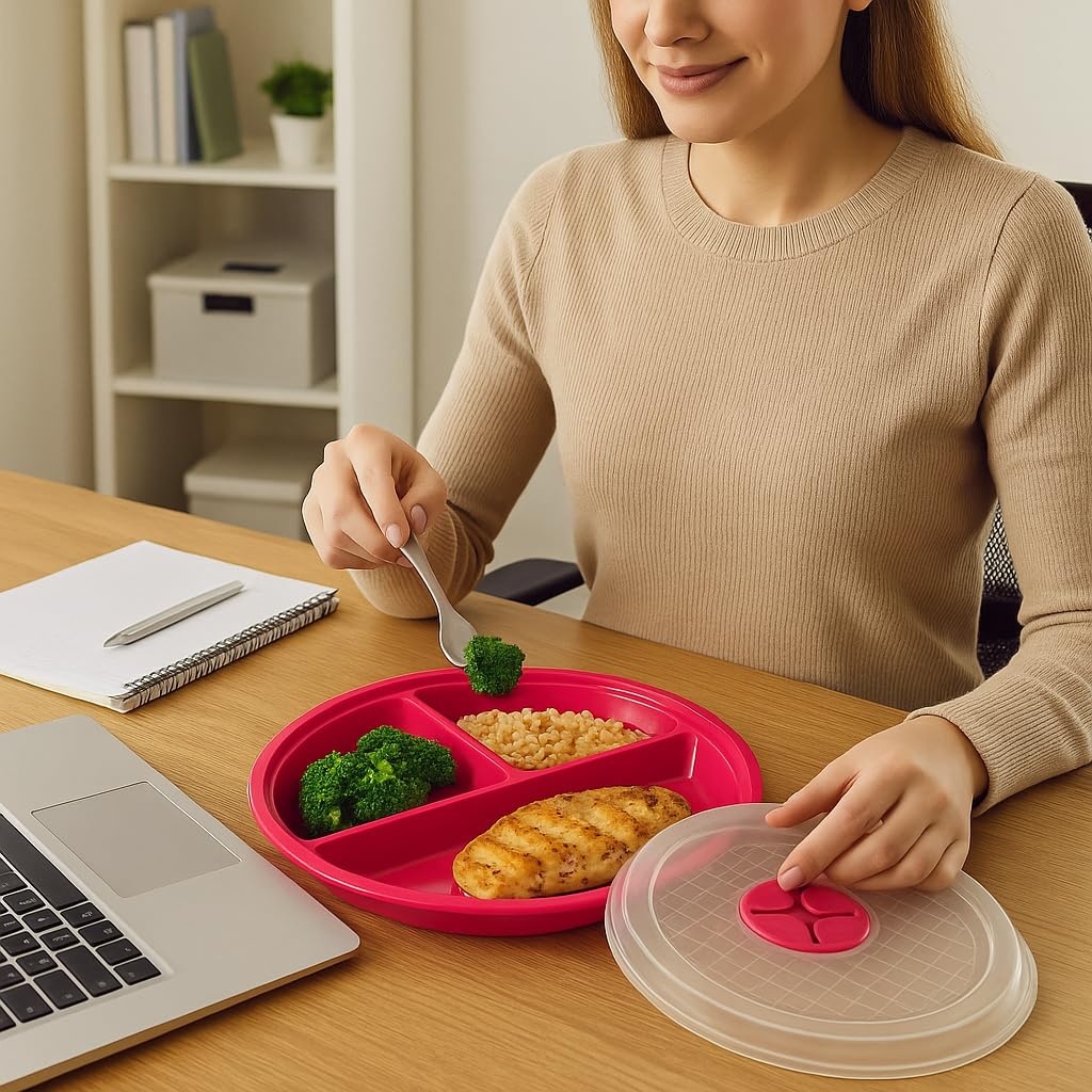 Dependable Essentials microwave-safe plates label for safe heating