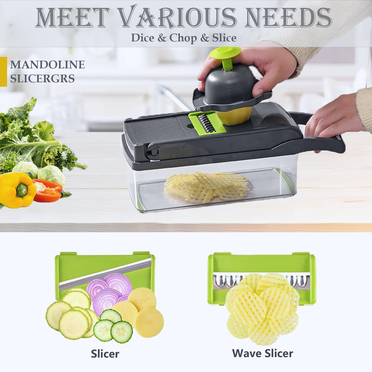Dewpeton Pro-Series 1.5L container holds chopped veggies neatly, reducing mess