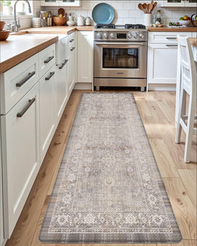 DEXI retro floral pattern adds elegant decor that suits any kitchen.