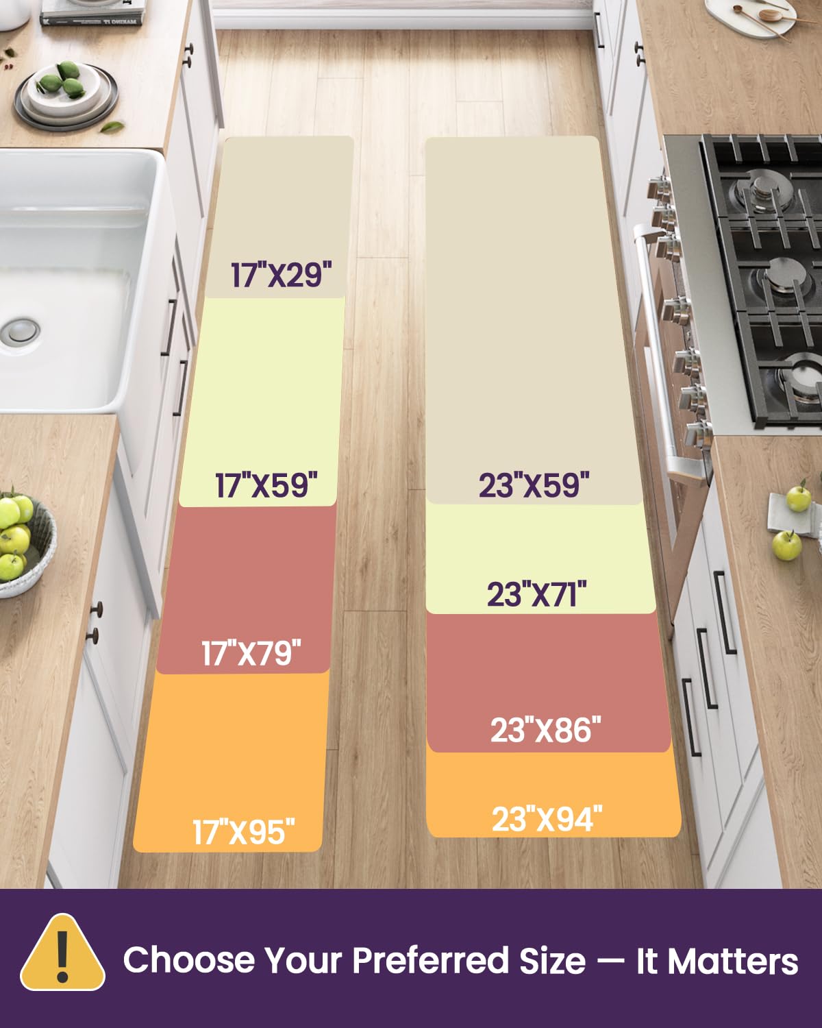 DEXI waterproof, stain-resistant mat with easy wipe-clean action.