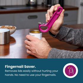 Pet food opening helper for quick, clean can access
