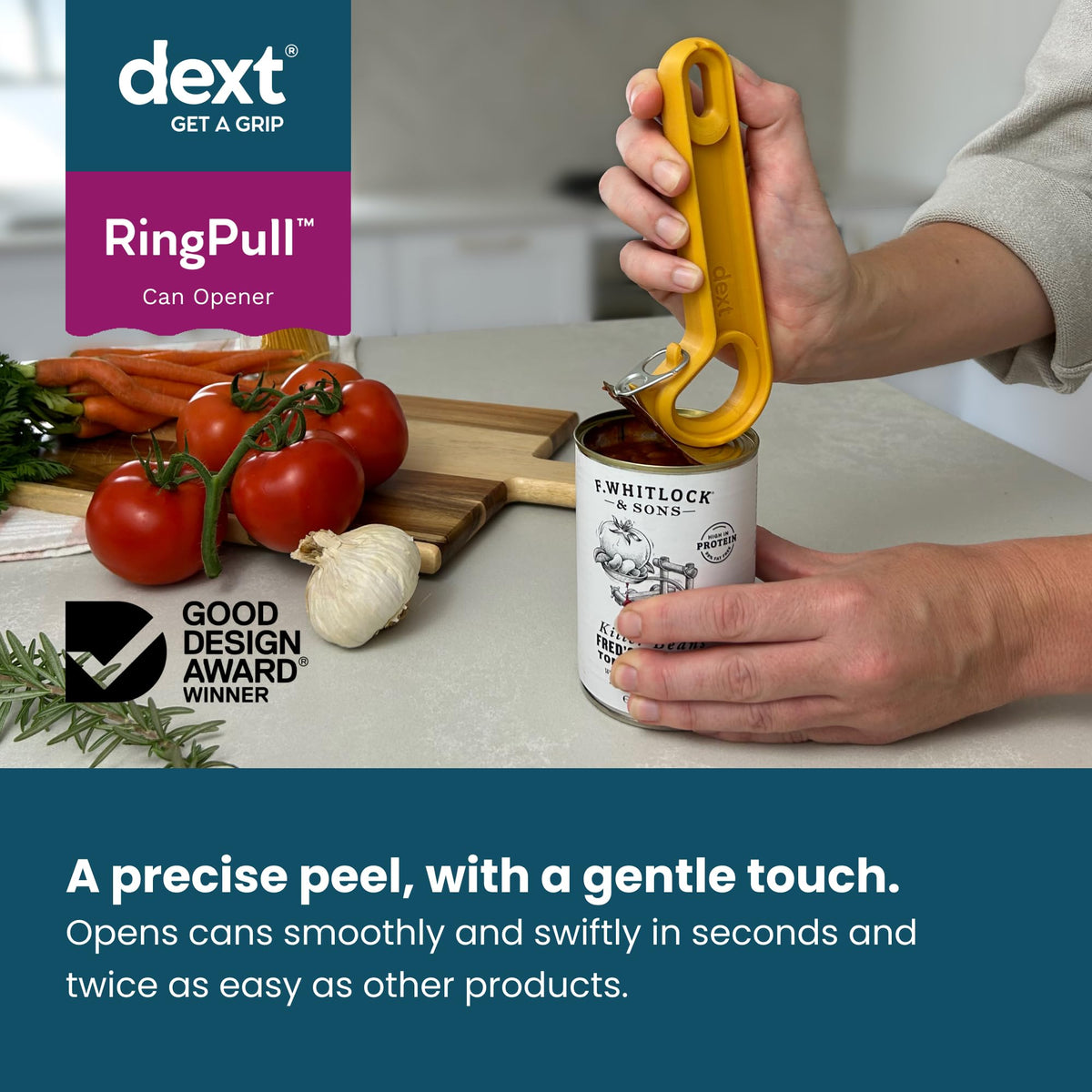 Dext teal soda can opener delivering smooth, effortless opening.