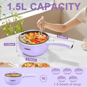 DEZIN hot pot 1.5L capacity supports single servings