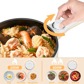 DEZIN hot pot non-stick coating close-up, easy cleanup and healthier cooking options.