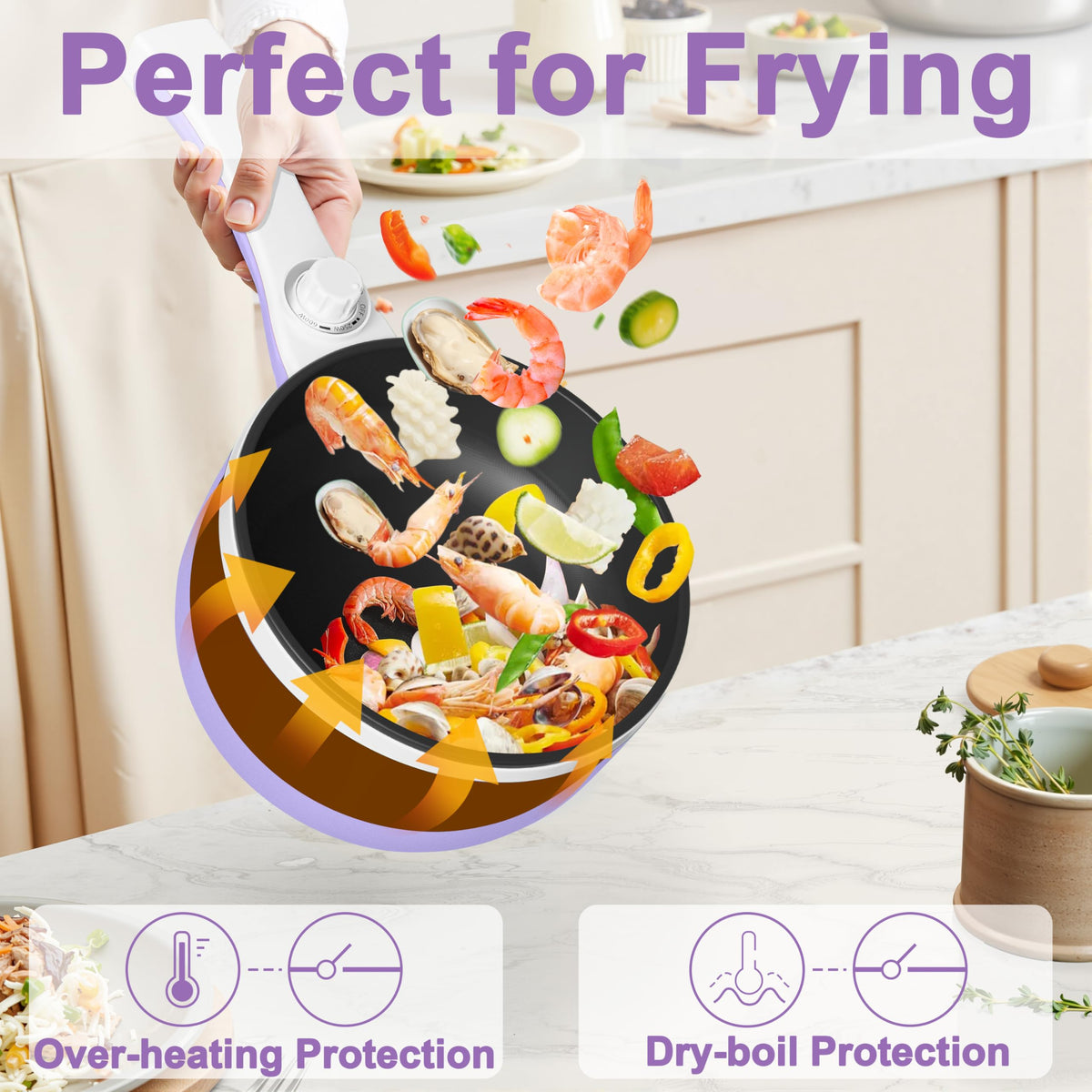 DEZIN hot pot includes silicone spatula for convenient cooking
