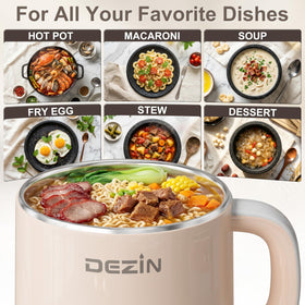DEZIN hot pot keep warm feature maintains steady meal temperature.