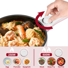 Power control dial on DEZIN hot pot customizes cooking.