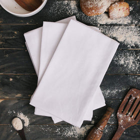 DG Collections flour sack towel includes a hanging loop for storage