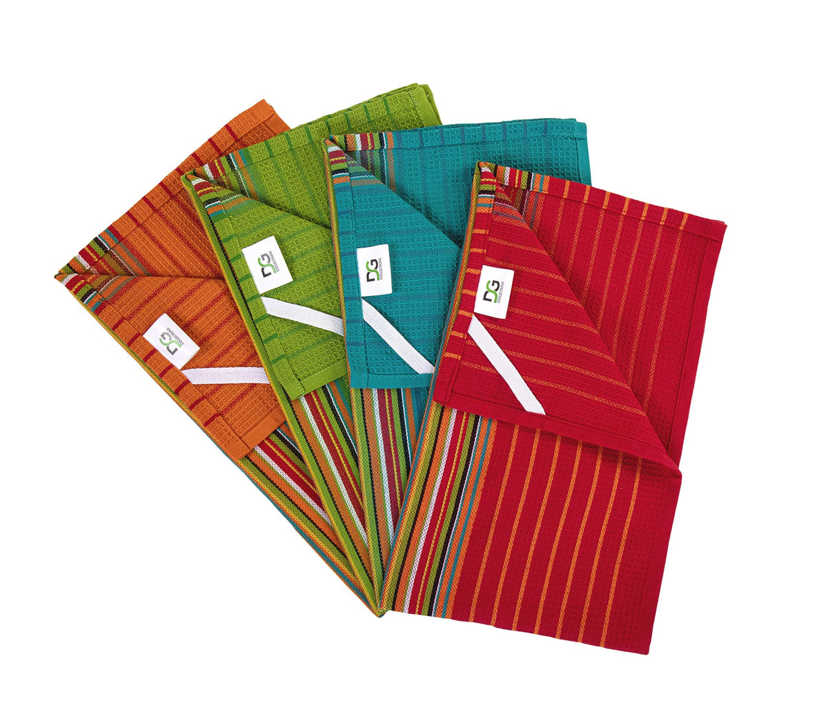 DG Collections multi-use kitchen towel ready for drying, covering, serving