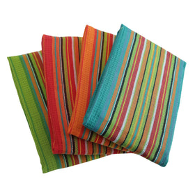 DG Collections Salsa Stripe features durable, lint-free weave for repeated machine washing.