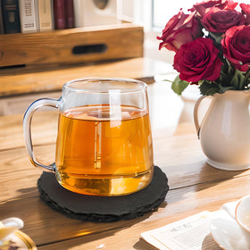 Dhfsleo soft mat anti-scratch base protects tabletops while keeping coasters in place.