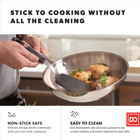 DI ORO Living spatulas with heat-resistant silicone blade for smooth food release