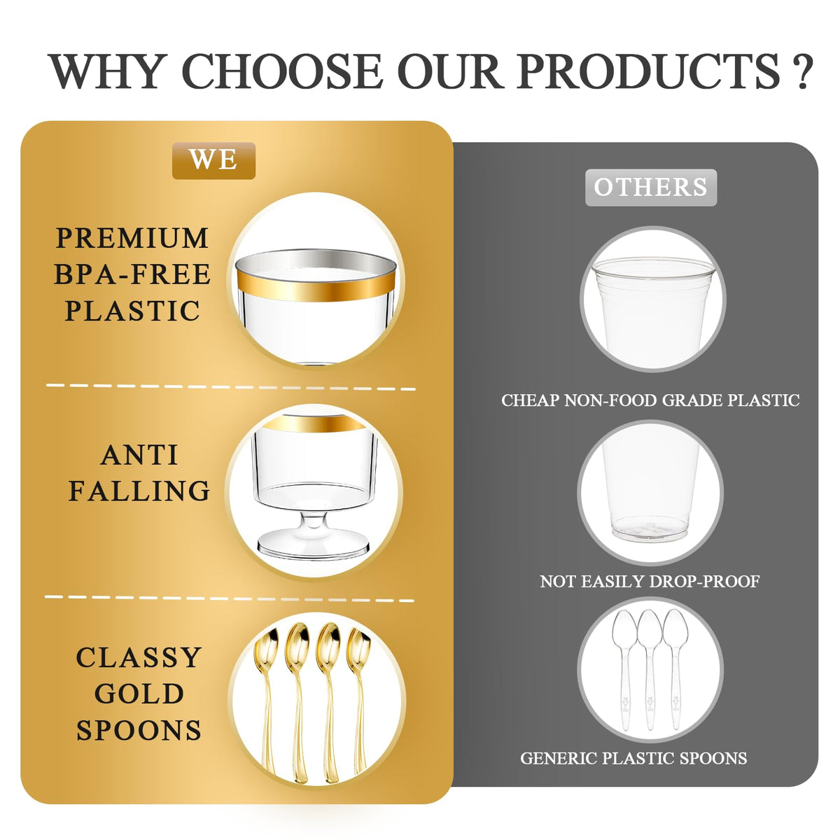 DI QIU REN plastic dessert cups offer reusable or disposable convenience.