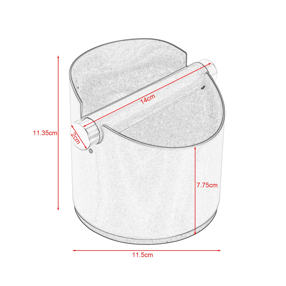 DIBTSA 4.5-inch dump bin fits drip trays for space-saving workflow.