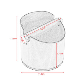 DIBTSA 4.5-inch dump bin fits drip trays for space-saving workflow.