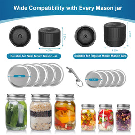 Dicorain VP06+ regular-mouth sealer attachment supports standard jars at home