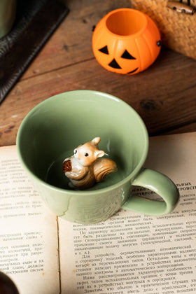 DIHOclub ceramic mug with 3D animal inside for everyday use