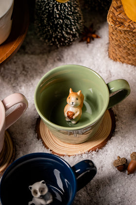 Hand-painted ceramic design adds character and charm to daily hot or cold drinks