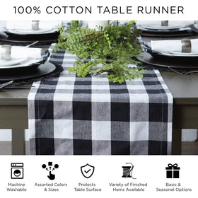 DII Farmhouse Braided Stripe Table Runner elevates any place setting.