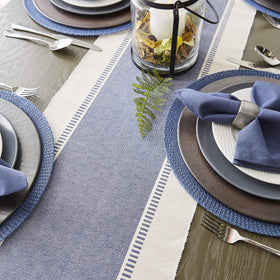 DII fringe close-up shows macrame-style detail and craftsmanship.