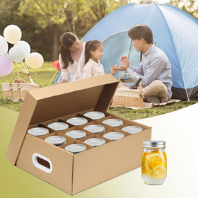 DIICCYO mason jar organizer showcases stackable design for space-saving storage.
