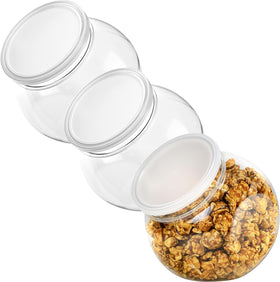 DilaBee reusable storage jars support mess-free stacking.