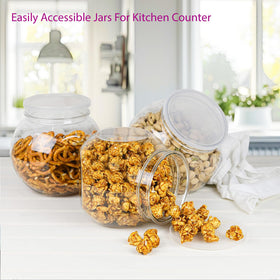 DilaBee kitchen display jars for candy, cookies, snacks.