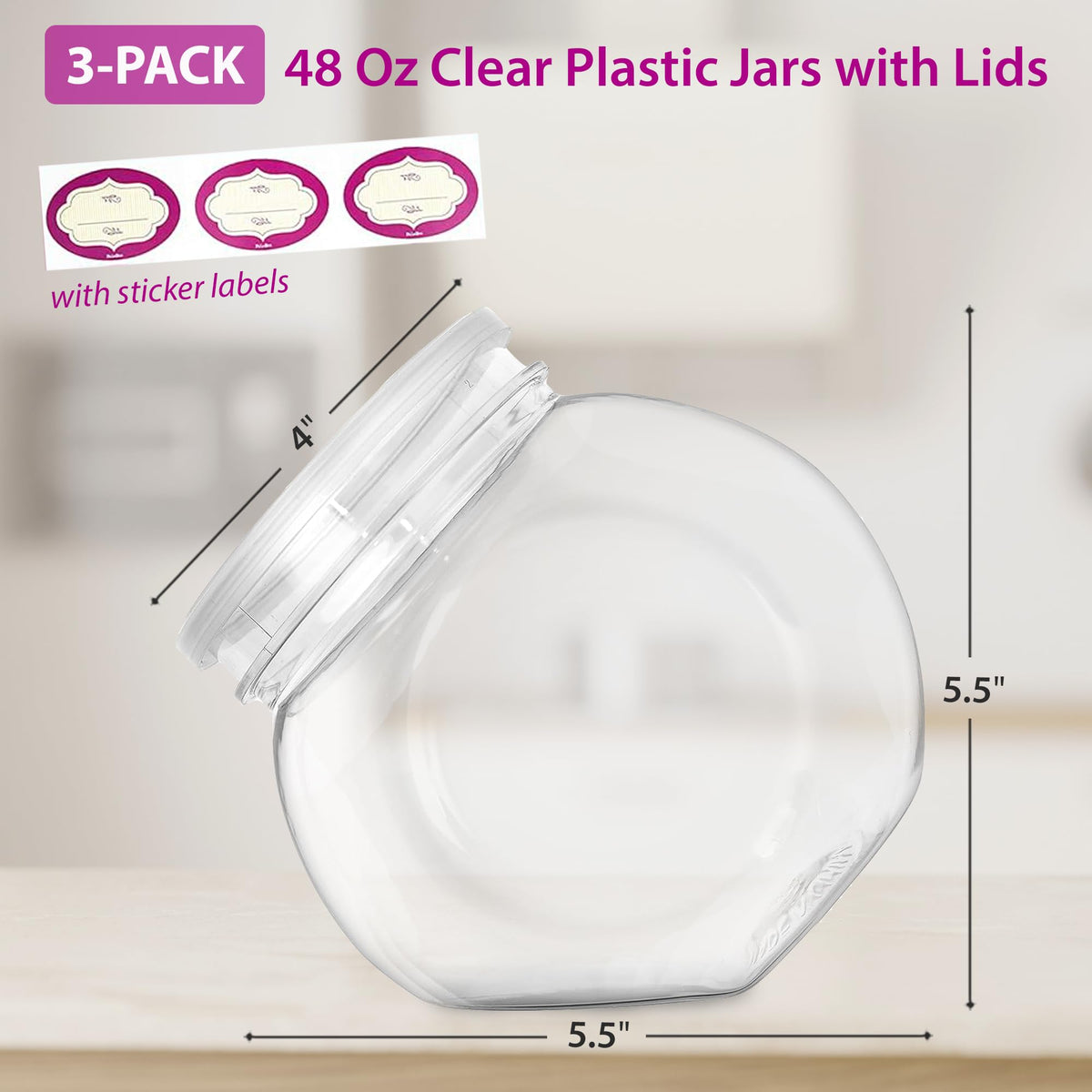 DilaBee wide-mouth candy jar ideal for simple refills.