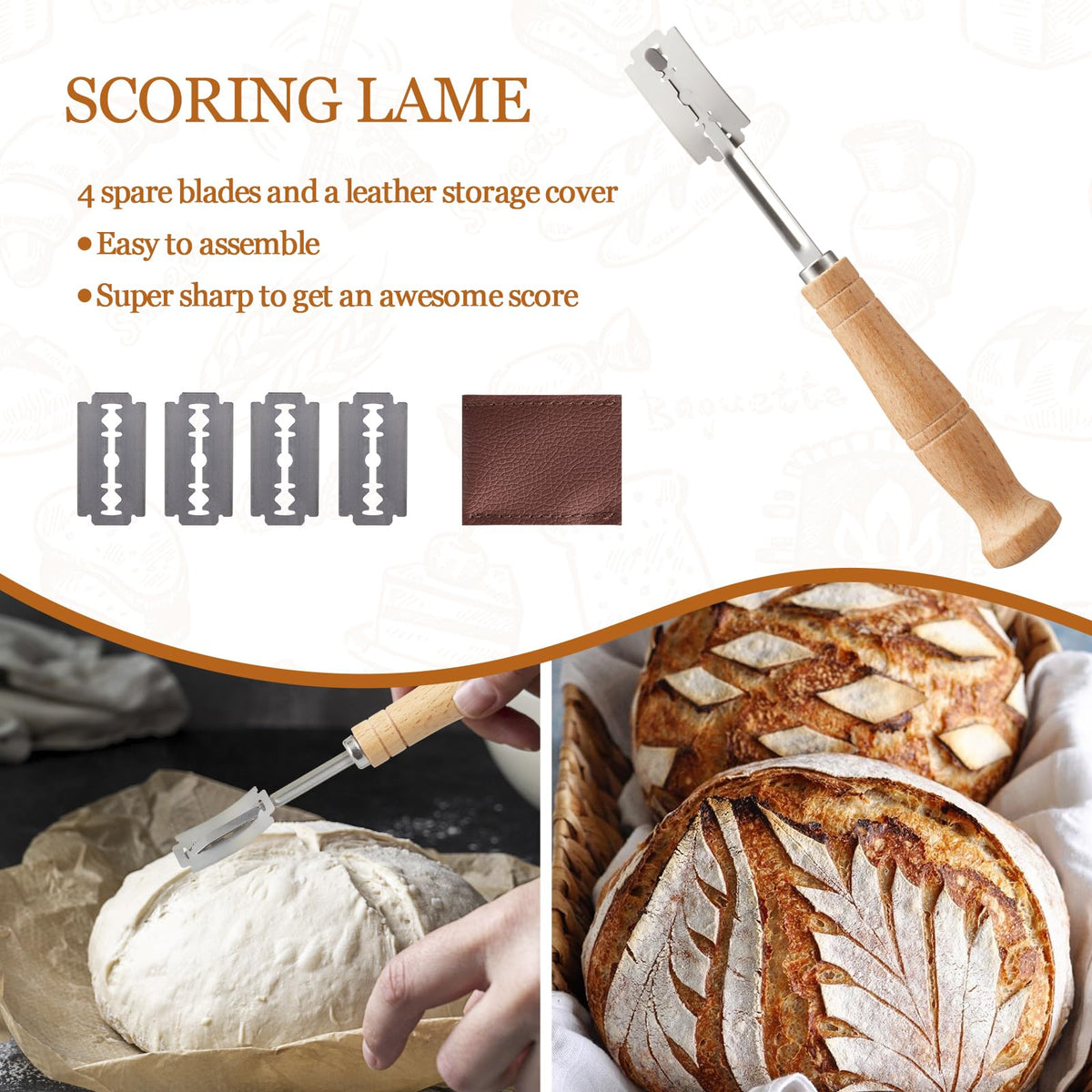 Dimpola oval 9-inch baskets set for versatile bread shaping