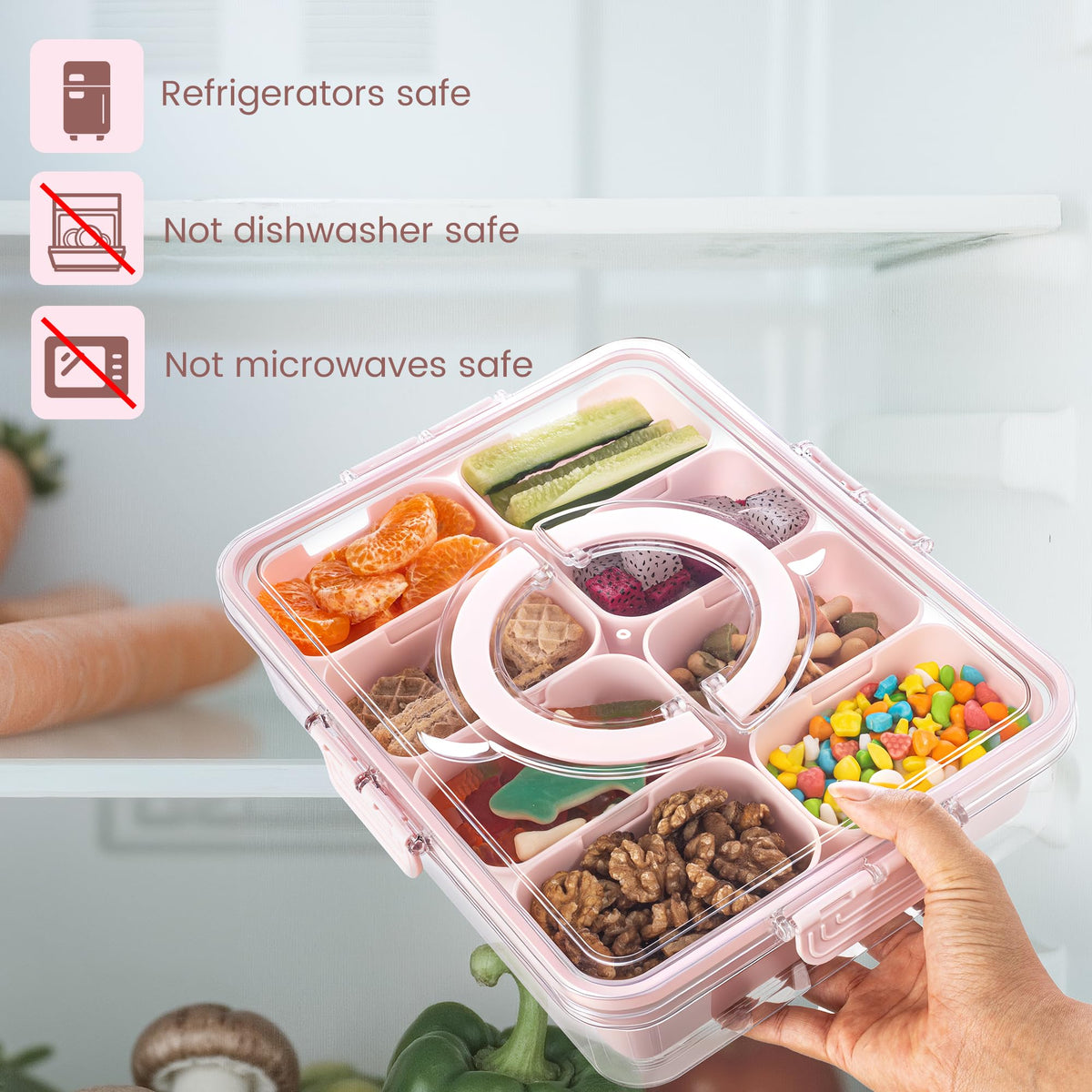 Dingerjar clear lid seals securely to prevent spills during movement.