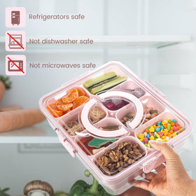 Dingerjar portable snack box is compact for easy transport anywhere