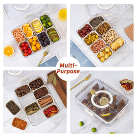 Dingerjar stackable snack tray set saves space on counters