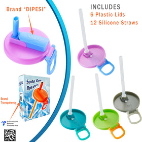 DIPESI BPA-free silicone straws and lids offer durable, reusable sipping for any can.