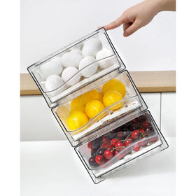 Diskary clear, stackable bins help you see contents at a glance.