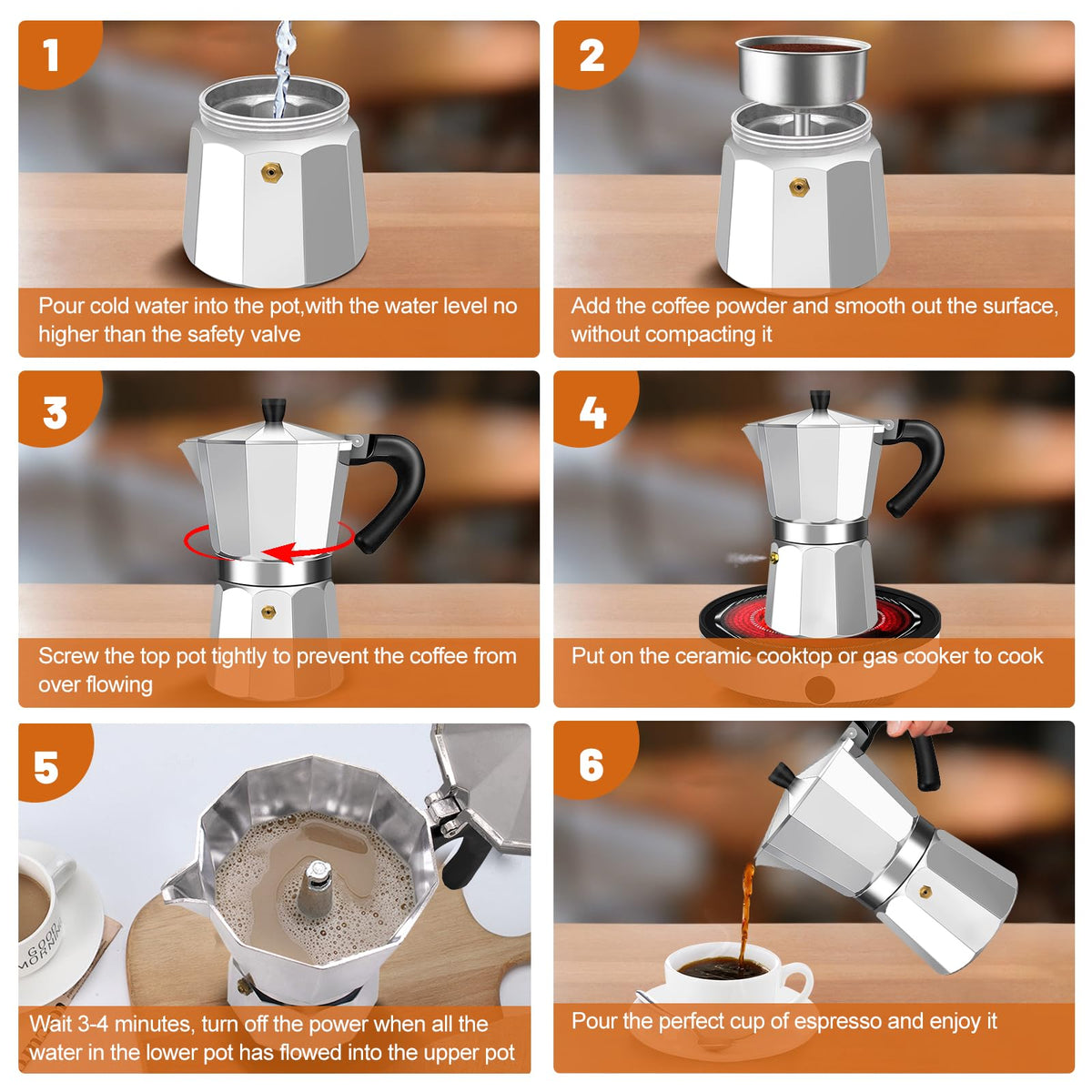 DITOSH elegant moka pot for home and outdoor brewing
