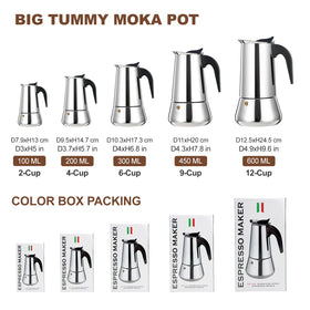 DITOSH moka pot side view highlights robust build and balance.