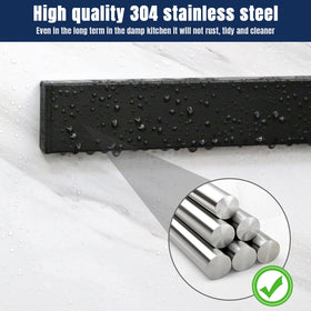 Dmore magnetic rack enhances kitchen safety by reducing loose knives.