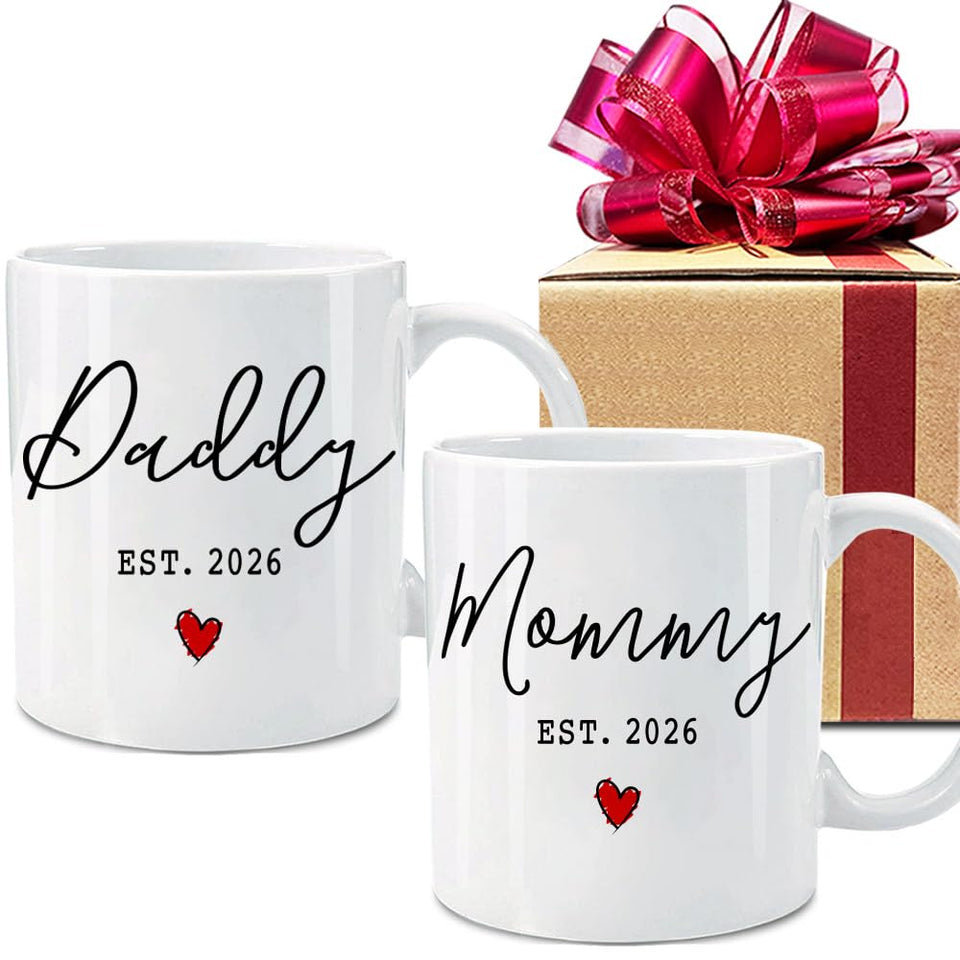 Dnuiyses daddy mommy mug set ceramic for daily coffee rituals and family moments.