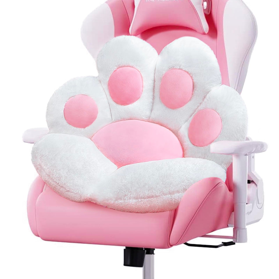 DOBUONO cat paw cushion on chair with plush comfort, front view