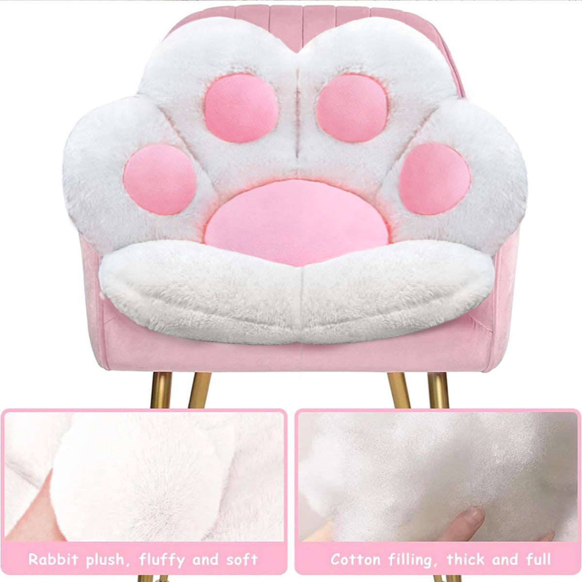 Close-up of DOBUONO cat paw cushion plush fabric, skin-friendly texture