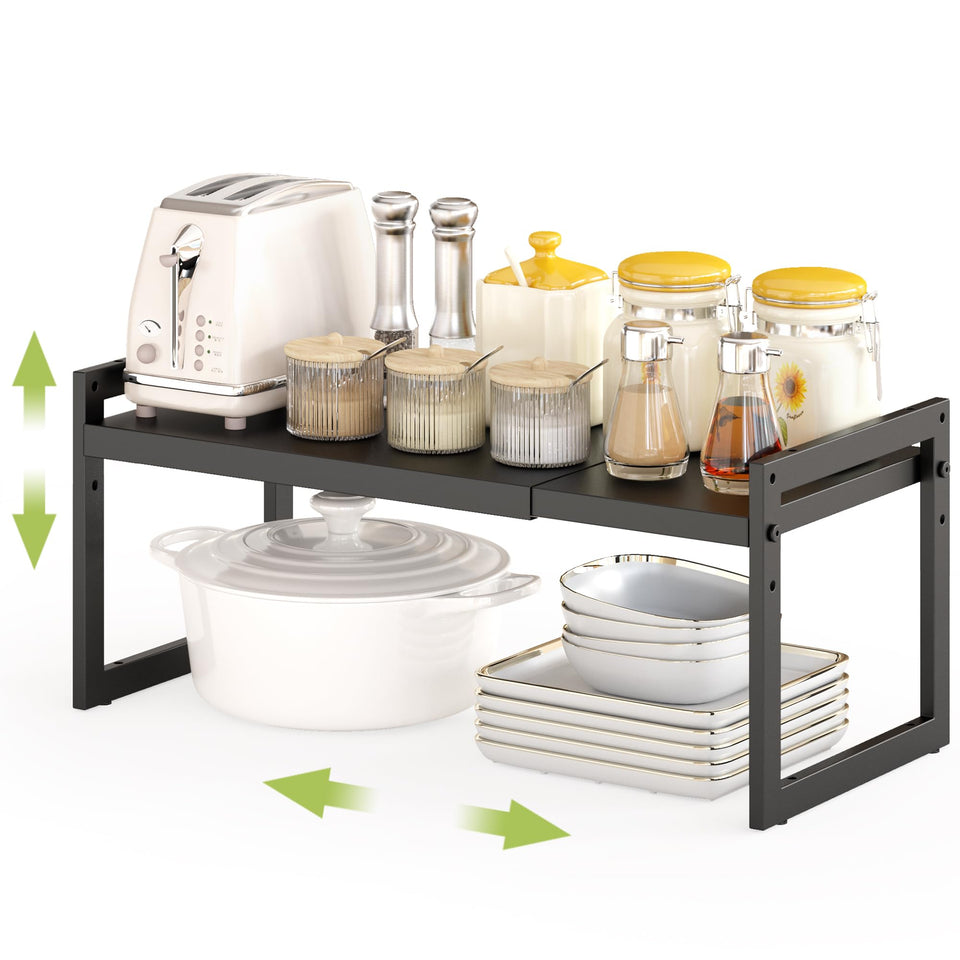 DOLALIKE expandable countertop organizer in extended length for flexible kitchen layouts