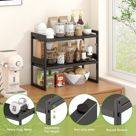 DOLALIKE kitchen organizer inside cabinet keeps items neatly organized