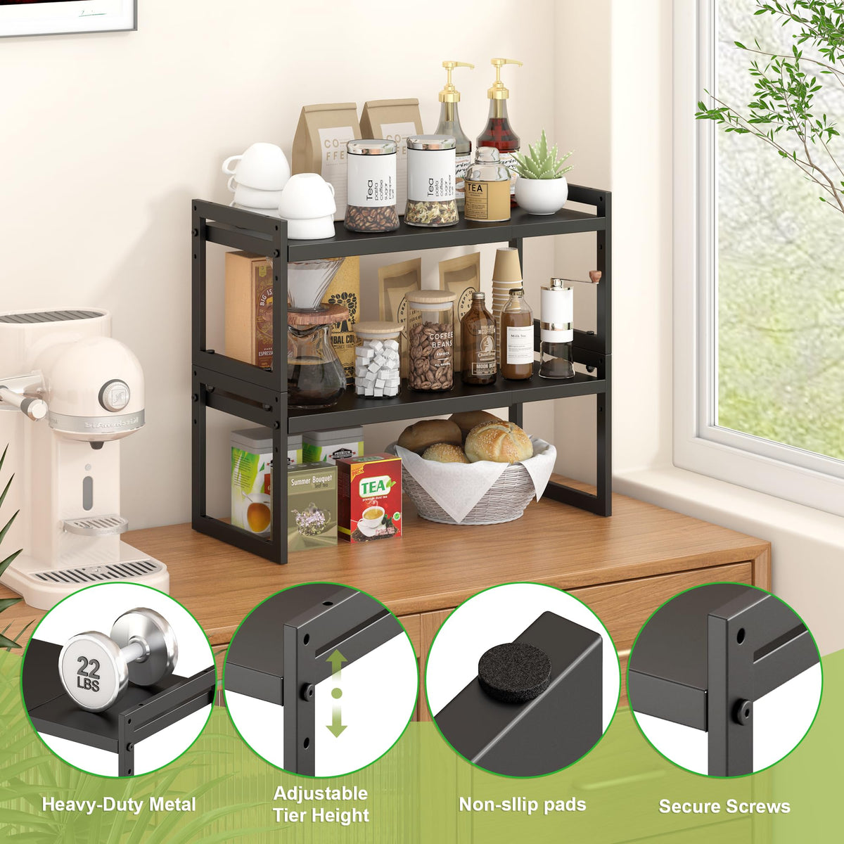 DolaliKE space-saving bathroom countertop keeps toiletries neatly within reach.