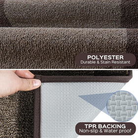 DOMUSTEX absorbent entrance runner soaks up spills near doors for cleaner entryways.