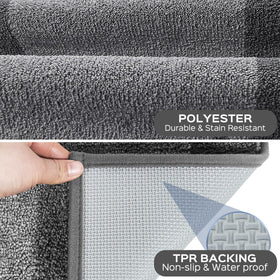DOMUSTEX absorbent polyester rug soaks up spills in busy spaces.