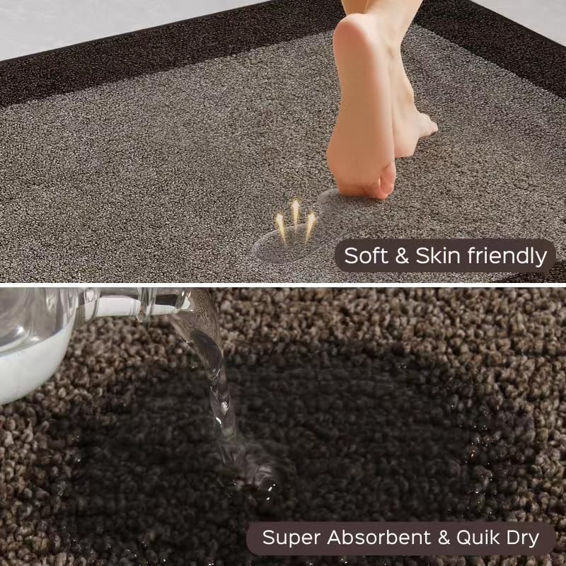 DOMUSTEX non-slip backing on doorway mat provides secure footing.