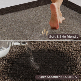 DOMUSTEX non-slip back keeps the rug secure on smooth floors
